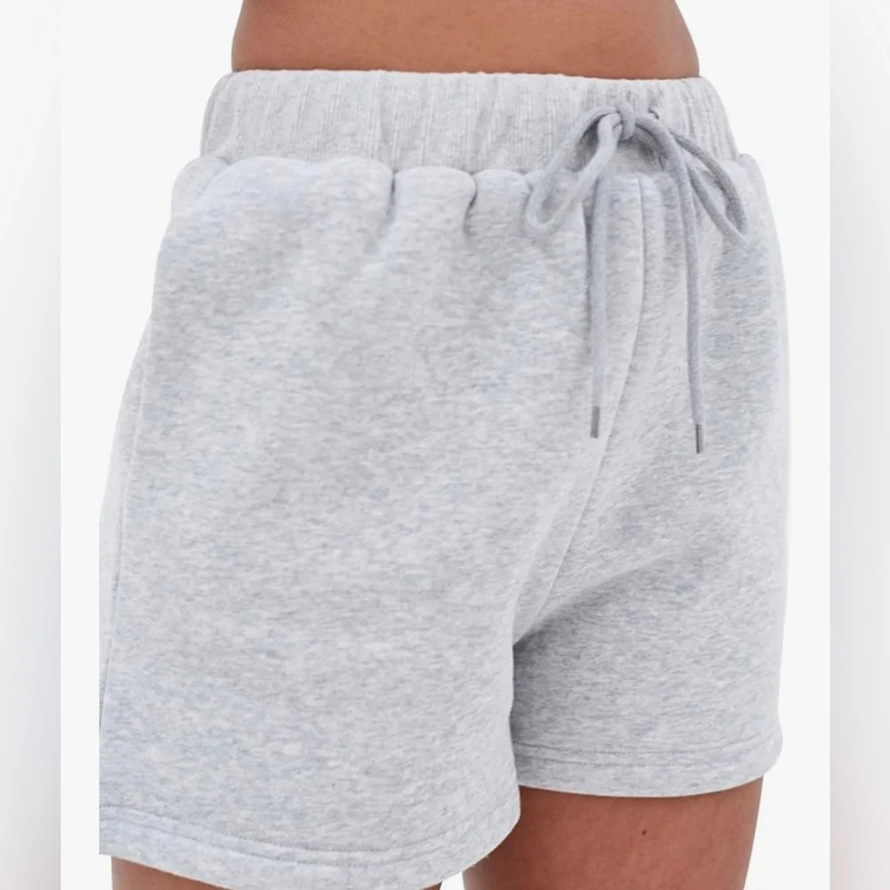 Cropped Crewneck Sweatshirt in Heather Gray - Picture 4 of 12